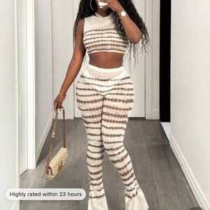 Stylish Cream and Brown Women's Jumpsuit